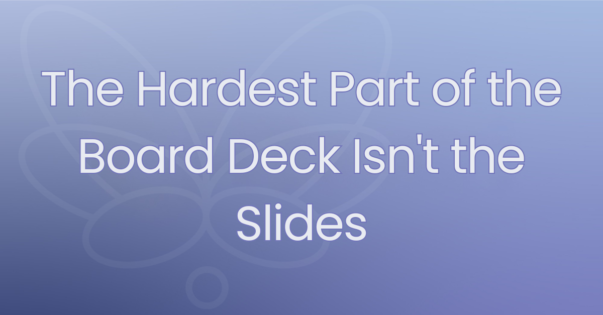 The Hardest Part of the Board Deck Isn't the Slides