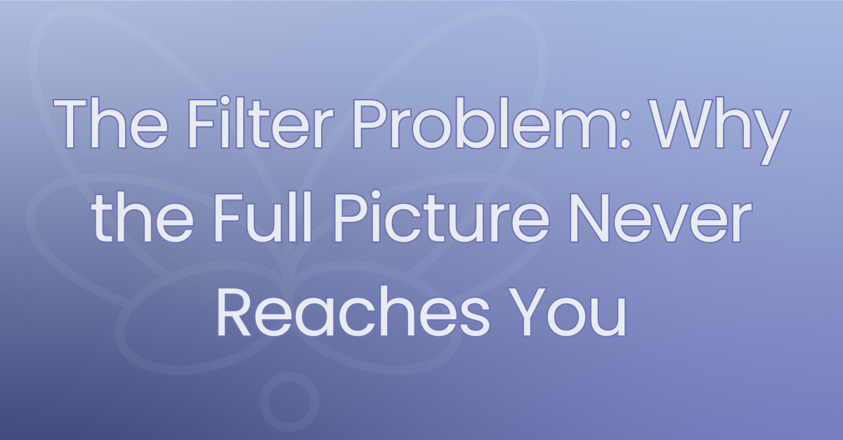 The Filter Problem: Why the Full Picture Never Reaches You