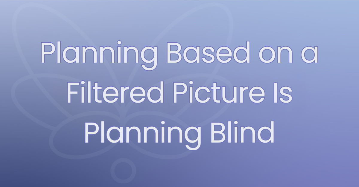 Planning Based on a Filtered Picture Is Planning Blind